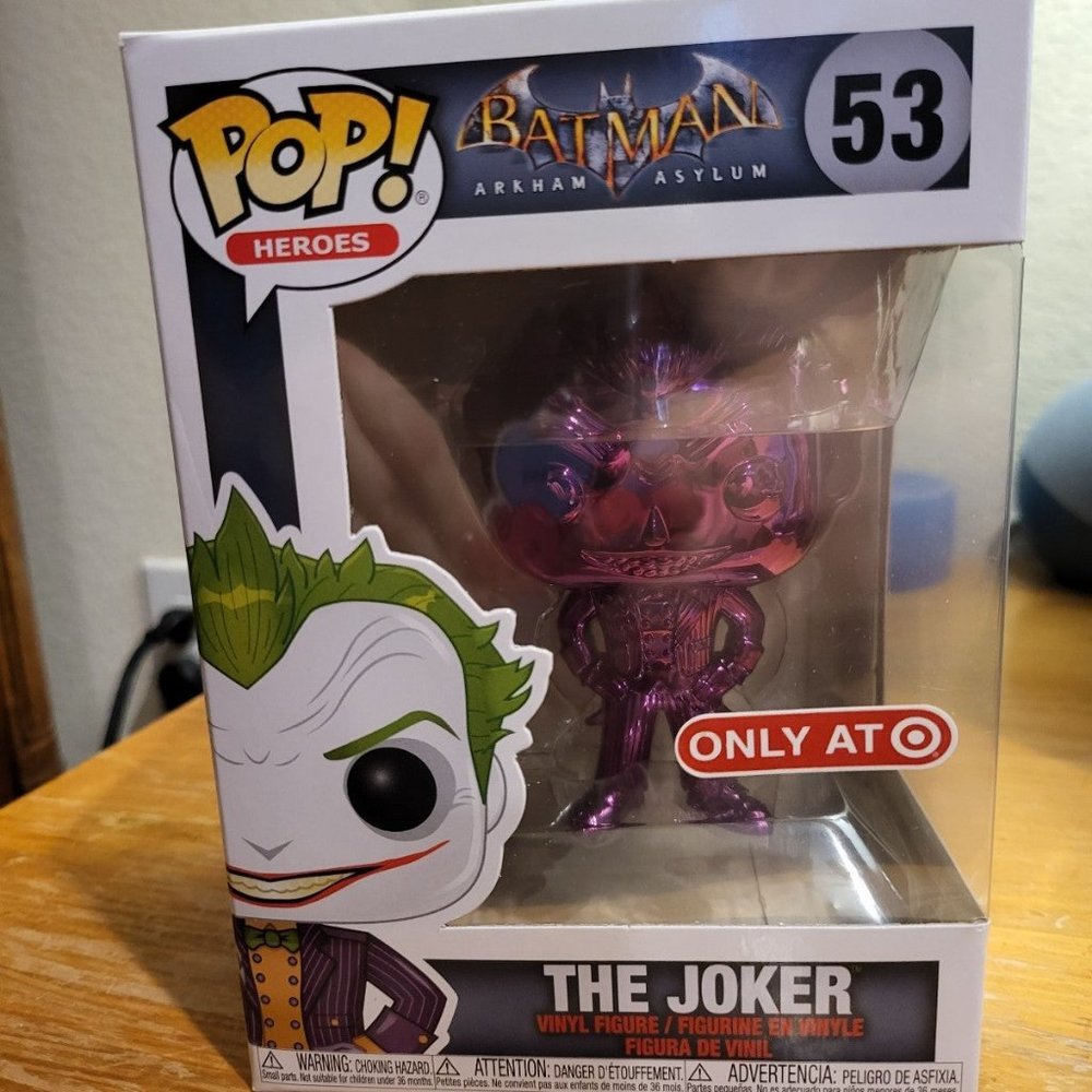 Batman Arkham Asylum The Joker Purple Chrome Target Exclusive Funko Pop